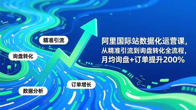 阿里国际站数据化运营课-3月，从精准引流到询盘转化全流程，月均询盘+订单提升200%-资源宝库
