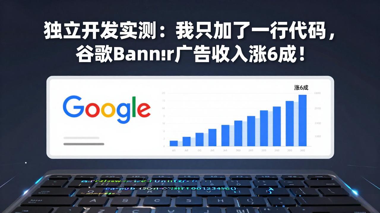 付费文章：独立开发实测：我只加了一行代码，谷歌Banner广告收入涨6成！-资源宝库