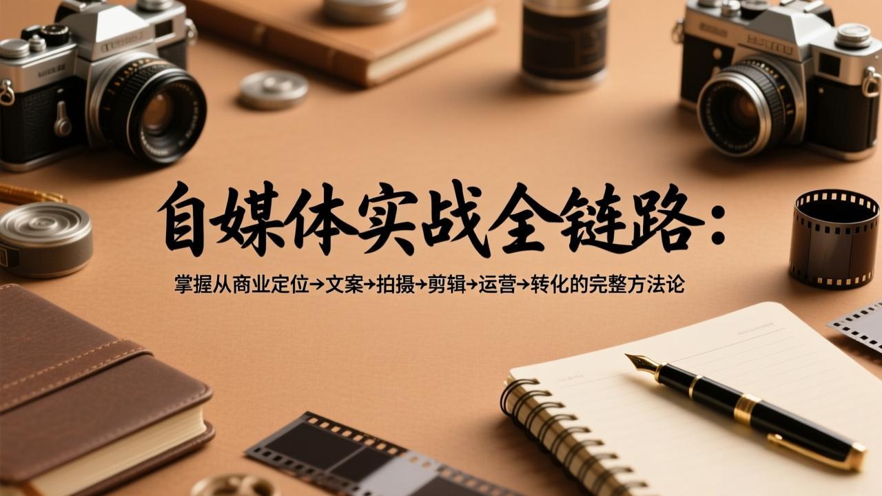 自媒体实战全链路：掌握从商业定位→文案→拍摄→剪辑→运营→转化的完整方法论-资源宝库