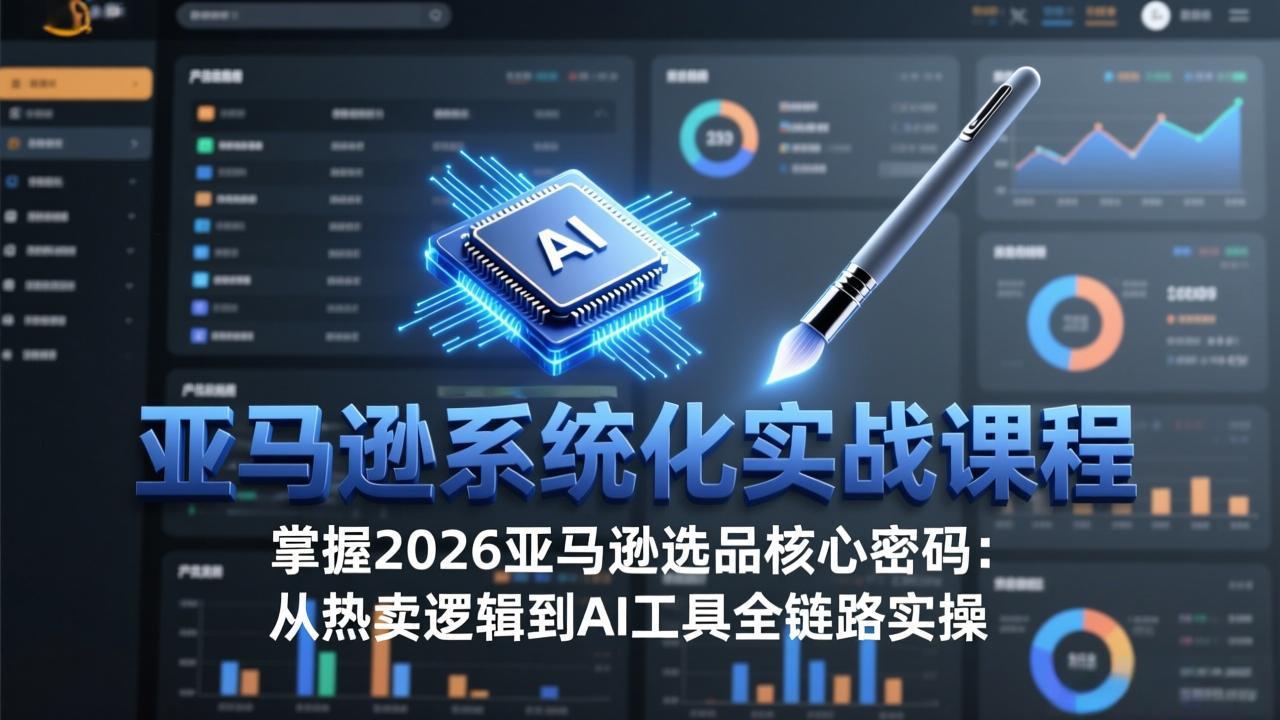 亚马逊系统化实战课-更新3月：2026最新选品方法论，从热卖原因分析到AI作图，提升选品成功率-资源宝库