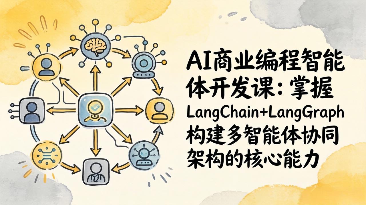 AI商业编程智能体开发课：掌握LangChain+LangGraph构建多智能体协同架构的核心能力-资源宝库