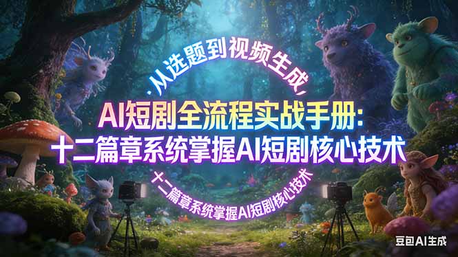 AI 短剧全流程实战手册：从选题到视频生成，十二篇章系统掌握 AI 短剧核心技术-资源宝库