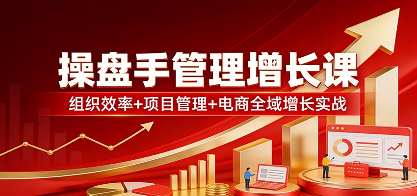 操盘手管理增长课:组织效率+项目管理+电商全域增长实战-资源宝库