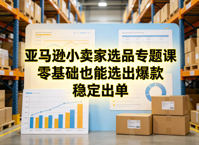 亚马逊小卖家选品专题课，零基础也能选出爆款，稳定出单-资源宝库