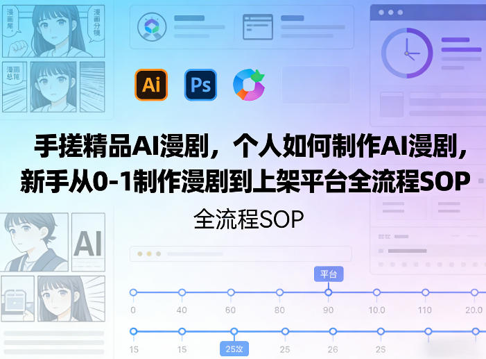 手搓精品AI漫剧，个人如何制作AI漫剧，新手从0-1制作漫剧到上架平台全流程SOP-资源宝库