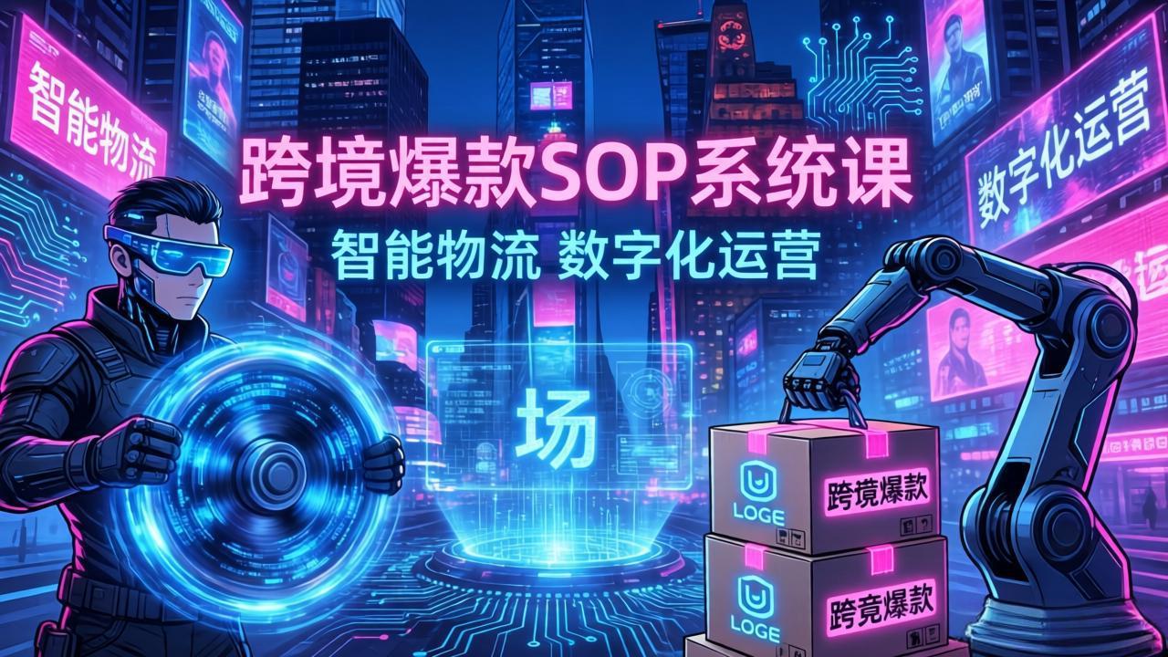 跨境爆款SOP系统课，“内容飞轮+精准投放+AI自动化”为核心，拆解“人×货×场”黄金公式-资源宝库