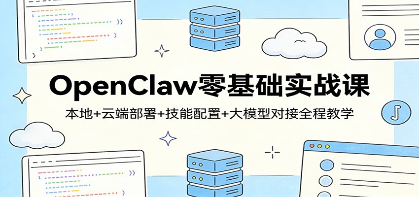 OpenClaw零基础实战课:本地+云端部署+技能配置+大模型对接全程教学-资源宝库