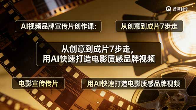 AI视频品牌宣传片创作课：从创意到成片7步走，用AI快速打造电影质感品牌视频-资源宝库