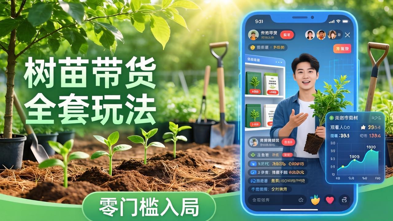 视频号AI树苗带货全套玩法：零门槛入局，掌握豆包、千问等AI工具制作树苗视频的全套流程-资源宝库