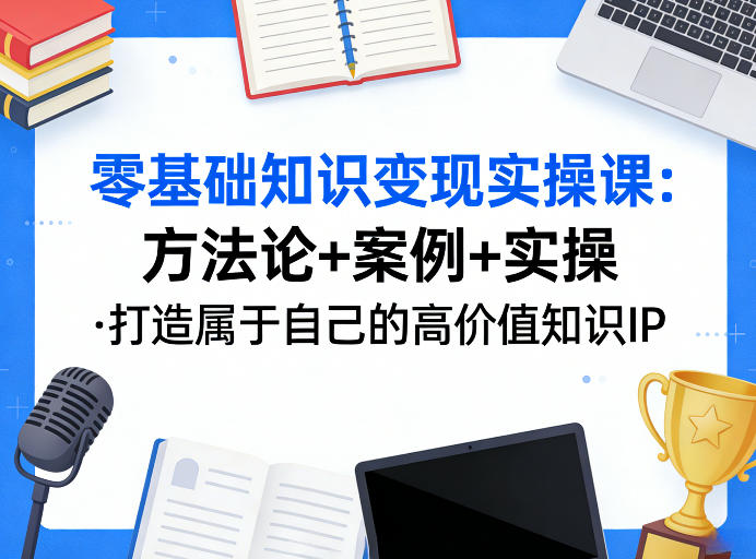 零基础知识变现实操课，方法论+案例+实操，打造属于自己的高价值知识IP-资源宝库