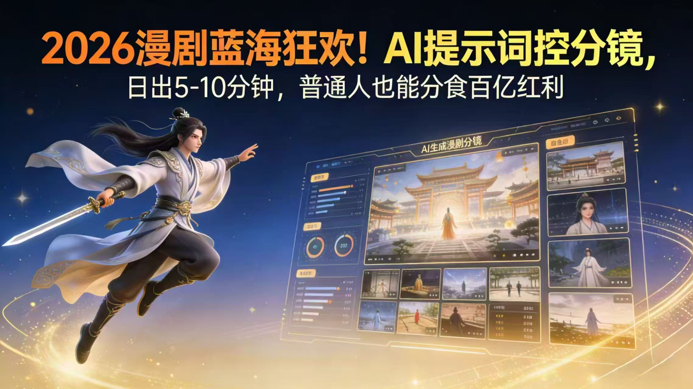 2026漫剧红利实锤！ AI 提示词控分镜， 普通人也能轻松月入过万-资源宝库