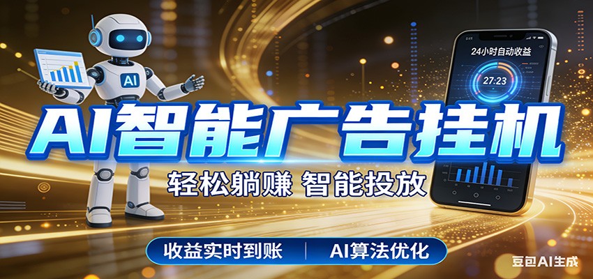 智能广告挂机新时代，利用碎片化时间实现稳定被动收益，AI帮你持续盈利-资源宝库