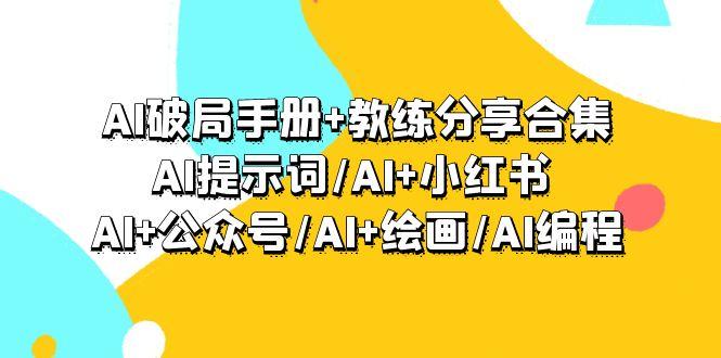 (9351期)AI破局手册+教练分享合集：AI提示词/AI+小红书 /AI+公众号/AI+绘画/AI编程-资源宝库