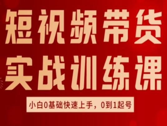 短视频带货实战训练课，好物分享实操，小白0基础快速上手，0到1起号-资源宝库