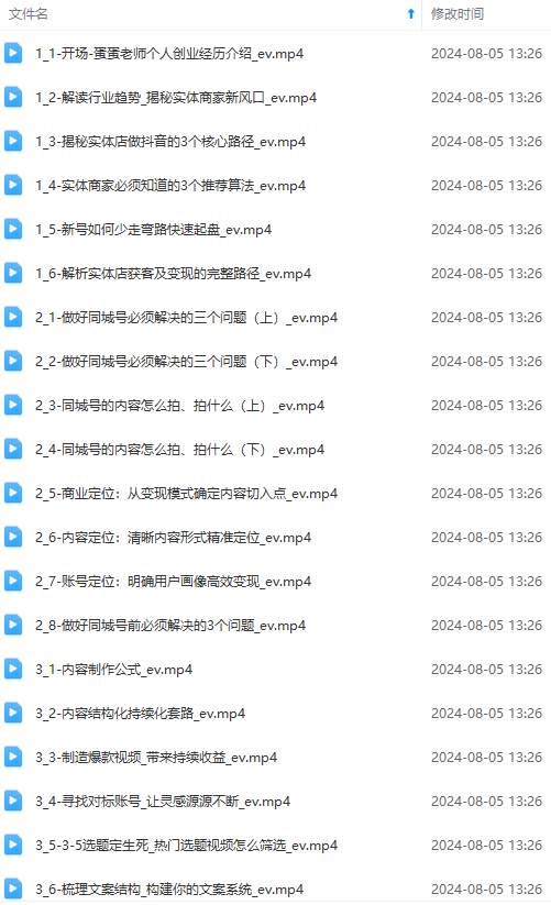 图片[1]-实体店老板获客特训营：认知、定位、文案、矩阵、直播、AI等(72节-资源宝库