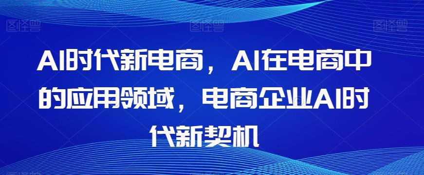 Al时代新电商，Al在电商中的应用领域，电商企业AI时代新契机-资源宝库