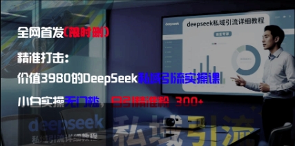 精准打击：价值3980的DeepSeek私域引流实操课，小白实操无门槛，日引精准粉300+-资源宝库