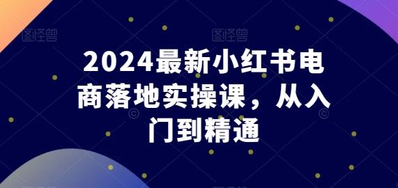 2024最新小红书电商落地实操课，从入门到精通-资源宝库