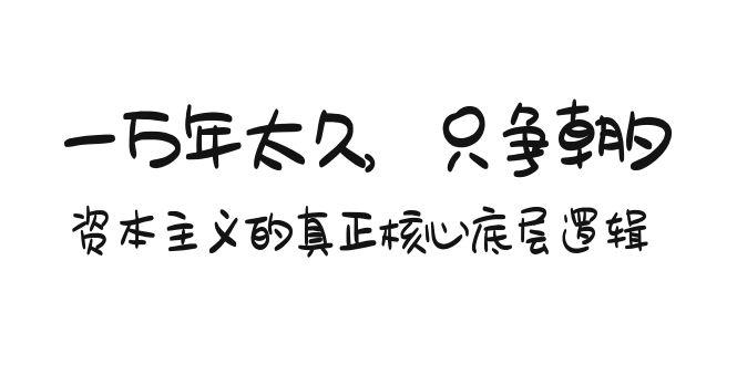 某付费文章《一万年太久，只争朝夕：资本主义的真正核心底层逻辑》-资源宝库