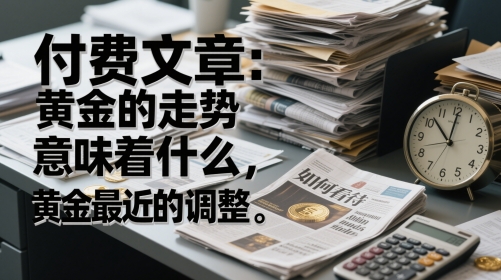 付费文章:黄金的走势意味着什么,如何看待黄金最近的调整-资源宝库