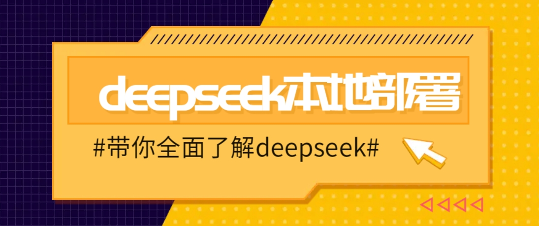 DeepSeek本地部署详细教程,轻松将deepseek部署到你的电脑上-资源宝库