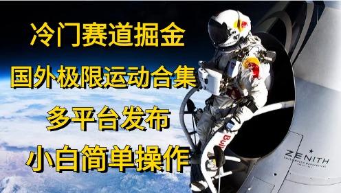 冷门赛道掘金，国外极限运动视频合集，多平台发布，小白简单操作-资源宝库