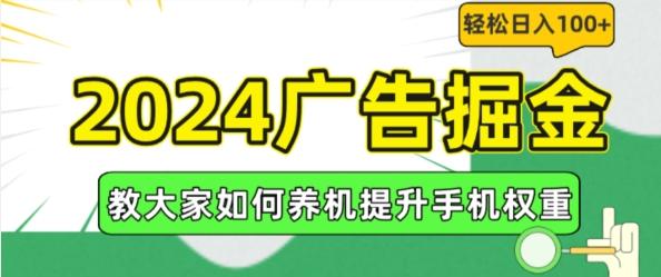 2024广告掘金，教大家如何养机提升手机权重，轻松日入100+【揭秘】-资源宝库