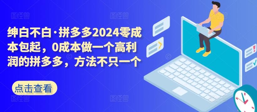 拼多多2024零成本包起，0成本做一个高利润的拼多多，方法不只一个-资源宝库