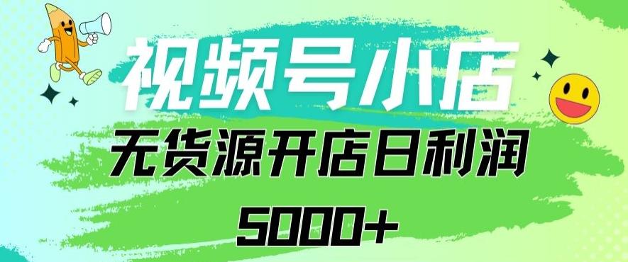 视频号无货源小店从0到1日订单量千单以上纯利润稳稳5000+【揭秘】-资源宝库