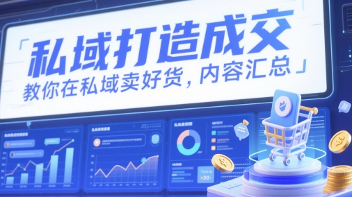私域打造成交，教你在私域卖好货，内容汇总-资源宝库