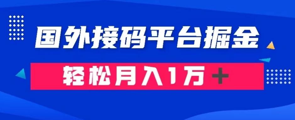 通过国外接码平台掘金：成本1.3，利润10＋，轻松月入1万＋【揭秘】-资源宝库