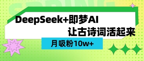 用DeepSeek做AI 古诗词视频,涨粉 10W+(保姆级教程)-资源宝库