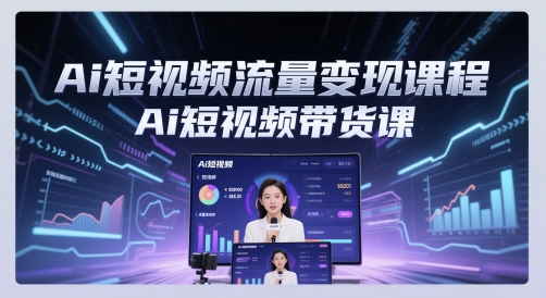 Ai短视频流量变现课程,Ai短视频带货课-资源宝库