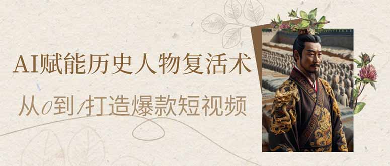 AI赋能历史人物复活术：从0到1打造爆款短视频-资源宝库