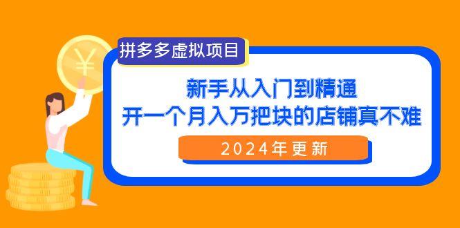 (9744期)拼多多虚拟项目：入门到精通，开一个月入万把块的店铺 真不难(24年更新)-资源宝库