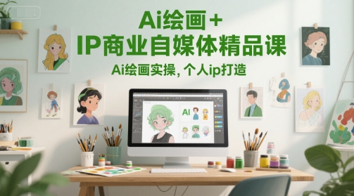 Ai绘画+IP商业自媒体精品课,Ai绘画实操,个人ip打造-资源宝库