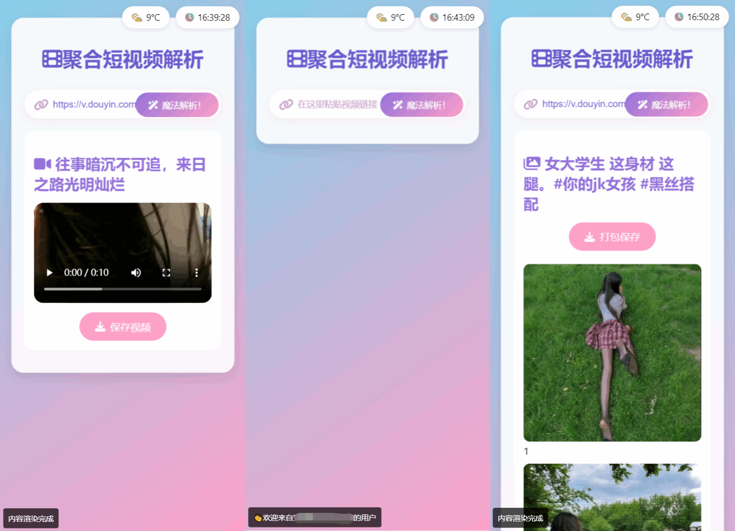 全新二次元聚合短视频解析去水印系统源码 自适应双端-资源宝库
