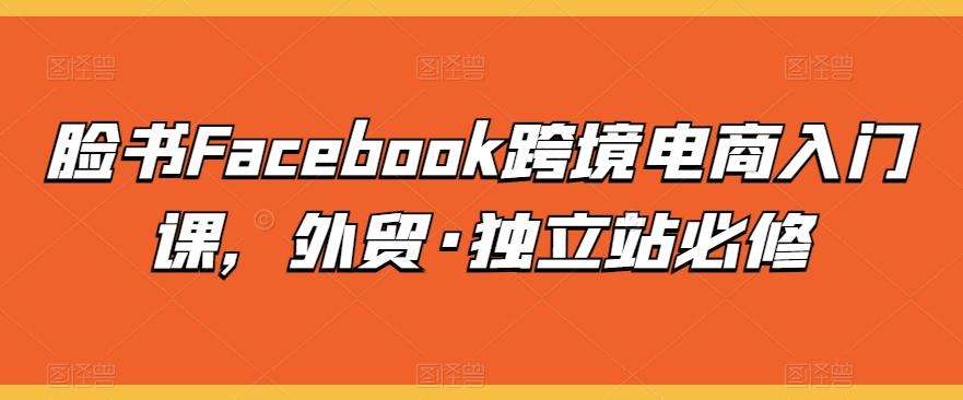 脸书Facebook跨境电商入门课，外贸·独立站必修-资源宝库