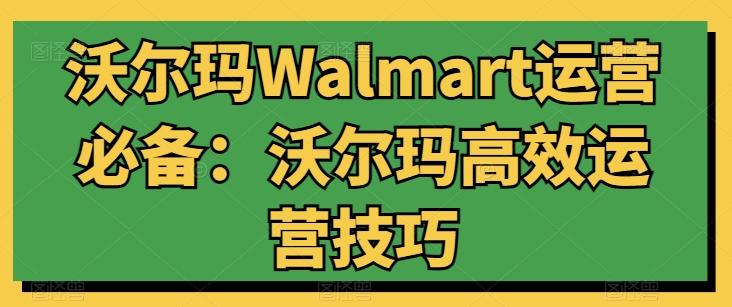 沃尔玛Walmart运营必备：沃尔玛高效运营技巧-资源宝库