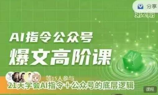 Ai指令公众号高阶课，学会ai指令+公众号的底层逻辑-资源宝库