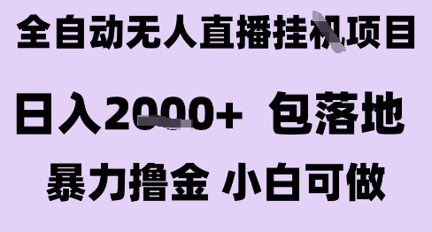 最新全自动抖音无人直播挂G项目，日入2k+ 包落地暴力撸金，小白可做【揭秘】-资源宝库