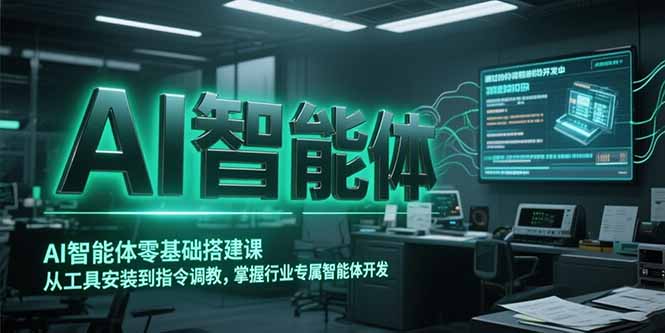 AI智能体零基础搭建课，从工具安装到指令调教，掌握行业专属智能体开发...-资源宝库