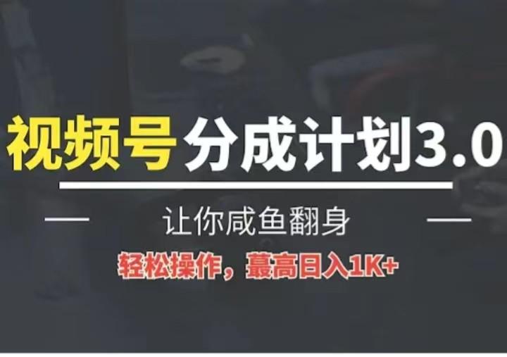 24年视频号冷门蓝海赛道，操作简单，单号收益可达四位数-资源宝库