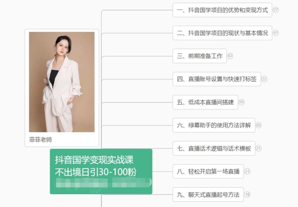 抖音国学变现项目：不出境日引30-100粉实战课程-资源宝库