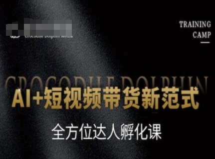 AI+短视频带货新范式,全方位达人孵化课-资源宝库