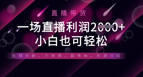 半无人直播带货,一场利润数张,适合所有平台玩法,小白也可轻松-资源宝库