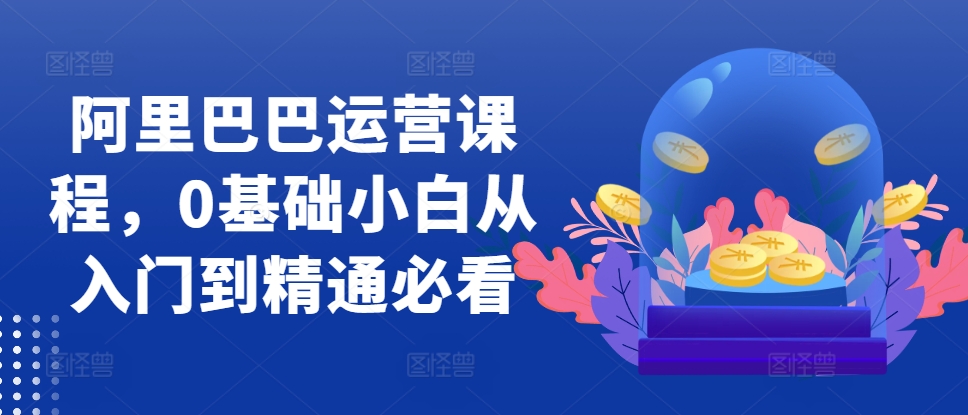 阿里巴巴运营课程，0基础小白从入门到精通必看-资源宝库