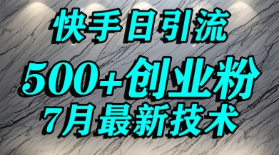 创业粉怎么打?快手精准引流创业粉,宝妈群体日进500+精准流量-资源宝库