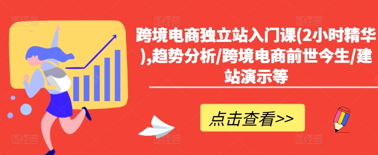 跨境电商独立站入门课(2小时精华),趋势分析/跨境电商前世今生/建站演示等-资源宝库