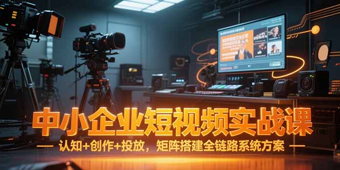 中小企业短视频实战课，认知+创作+投放，矩阵搭建全链路系统方案-资源宝库